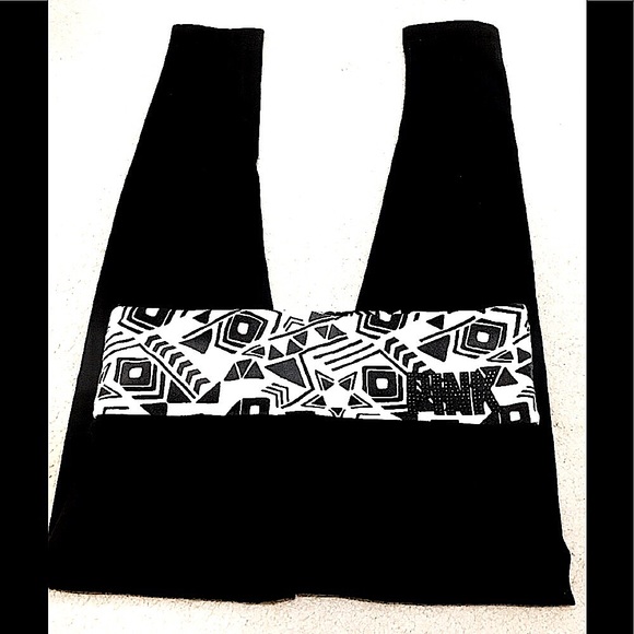 EUC 🔥PINK BY VS YOGA STRAIGHT LEGGINGS REALLY CUTE&BLING ON WAISTBAND (PINK) - Picture 3 of 8